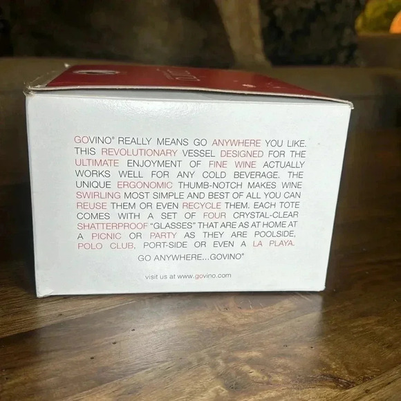 NWT Govino The Go Anywhere Wine Glass Cups Shatterproof BPA Free 16oz. Set of 4 - Picture 9 of 12